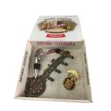 Antonio y Cleopatra Cigar Box with Assorted Items