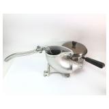Vintage Aluminum Fruit Press and Revere Ware Pot