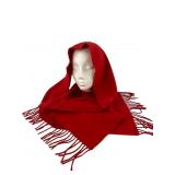 Scottish 100% Cashmere Red Fringed Scarf