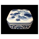 Chinese Blue and White Porcelain Trinket Box