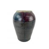Shook Raku Pottery Vase, 1998