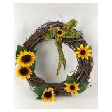 Group of Three Grapevine Wreaths and Bow