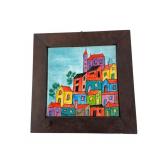 Noemia Hand-Painted Tile Wall Rack with Hooks