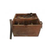 A.M. White Military Style Wooden Equipment Chest