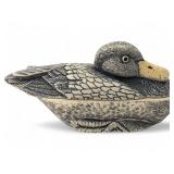 Comoy's of London Faux Scrimshaw Duck Trinket Box
