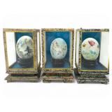 Set of 3 Chinese Hand-Painted Miniature Eggs