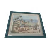 Framed Coastal Landscape Print, Signed