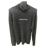 Teddy Fresh I Need a Hug Black Chenille Sweater