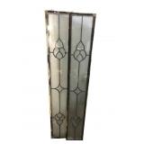 Pr. Art Nouveau Style Leaded Glass Window Panels