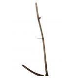 Antique Hand-Forged Iron and Wood Scythe