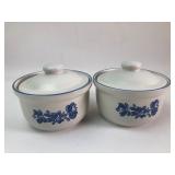 Pfaltzgraff Yorktowne Stoneware Lidded Bowls, Pr.