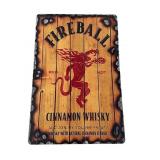 Fireball Cinnamon Whisky Metal Bar Sign