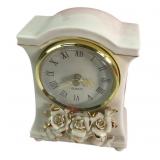 Avon China Floral Porcelain Mantel Clock