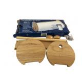 Kamenstein Hardwood 3-in-1 Paper Towel Holder
