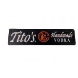 Tito's Handmade Vodka Metal Bar Sign
