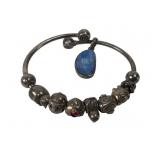 Sterling Silver Slide Charm Bangle Bracelet