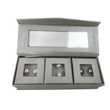 Set of 3 Pairs of Pearl Stud Earrings