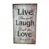 Hobby Lobby Live Laugh Love Metal Wall Sign