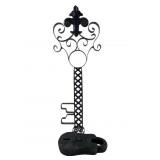 Hobby Lobby Fleur-de-Lis Key on Padlock Base
