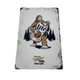 Miller Lite Bigfoot Portland Metal Sign