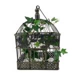 Decorative Metal Birdcage with Artificial Ivy