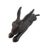 Cast Iron Reclining Rabbit Doorstop