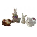 Avon and Unmarked Vintage Ceramic Bunny Planters