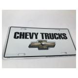 Chevrolet Chevy Trucks Embossed Metal License Plat