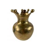Vintage Brass Crown Rim Decorative Vase