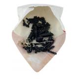 1920s Jet Black Glass Loose Beads