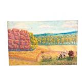 Impressionist Style Landscape Oil on Canvas