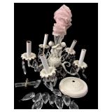 Cherub Motif 5-Light Crystal Chandelier