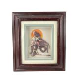 Norman Rockwell Sunset 3D Paper Tole Shadowbox