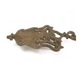 Antique Cast Brass Heart and Star Motif Trivet