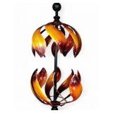 5 Foot Tall Metal Leaf Dual-Motion Wind Spinner