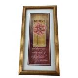 Believe Framed Inspirational Wall Art