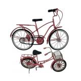 Two Painted Metal Bicycle Models