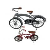 Two Decorative Metal Bicycle Models