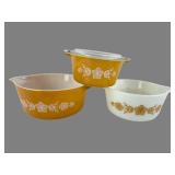 Pyrex Butterfly Gold Cinderella Casserole Set