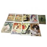 Set of 9 Art Nouveau Style Poster Reproductions