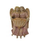 Antique Bisque Porcelain Double Angel Holy Water F