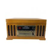 Detrola Wood Case Turntable with CD and Radio