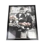 Framed Black and White Print of Children