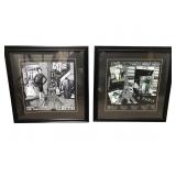 Pair of Dior and Chanel Paris Fashion Collages