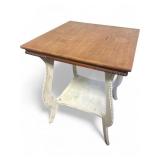 Victorian Style Two-Tier Wood Side Table