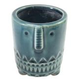 Danish Style Ceramic 3-Footed Abstract Face Plante