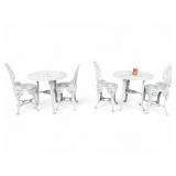 Victorian Style White Plastic Bistro Set