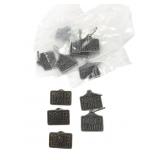 Noir Leather Metal Pins and Zipper Pulls