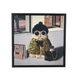 Lulie Cat and Mouse Shopping Scene Framed Art