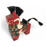 Japanese Miharu-Goma Painted Wood Horse Figure